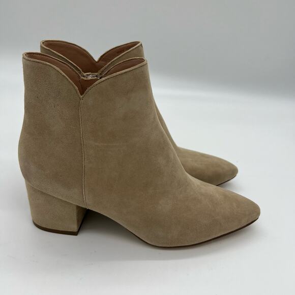 Cole Haan Elyse Bootie Chelsea Ankle Boot Women’s Size 7.5 Cream Suede Fall - Picture 5 of 12